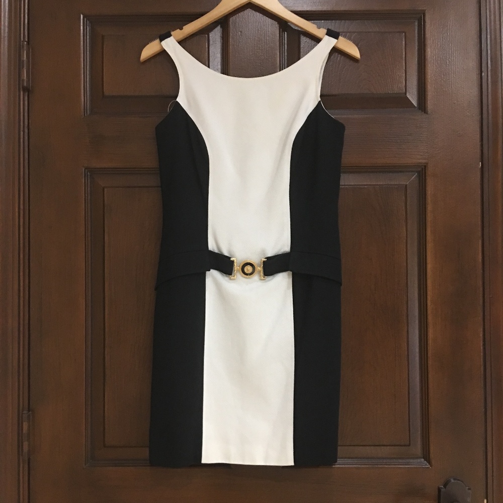 Vintage Linda Segal Size 4 Black and White Dress